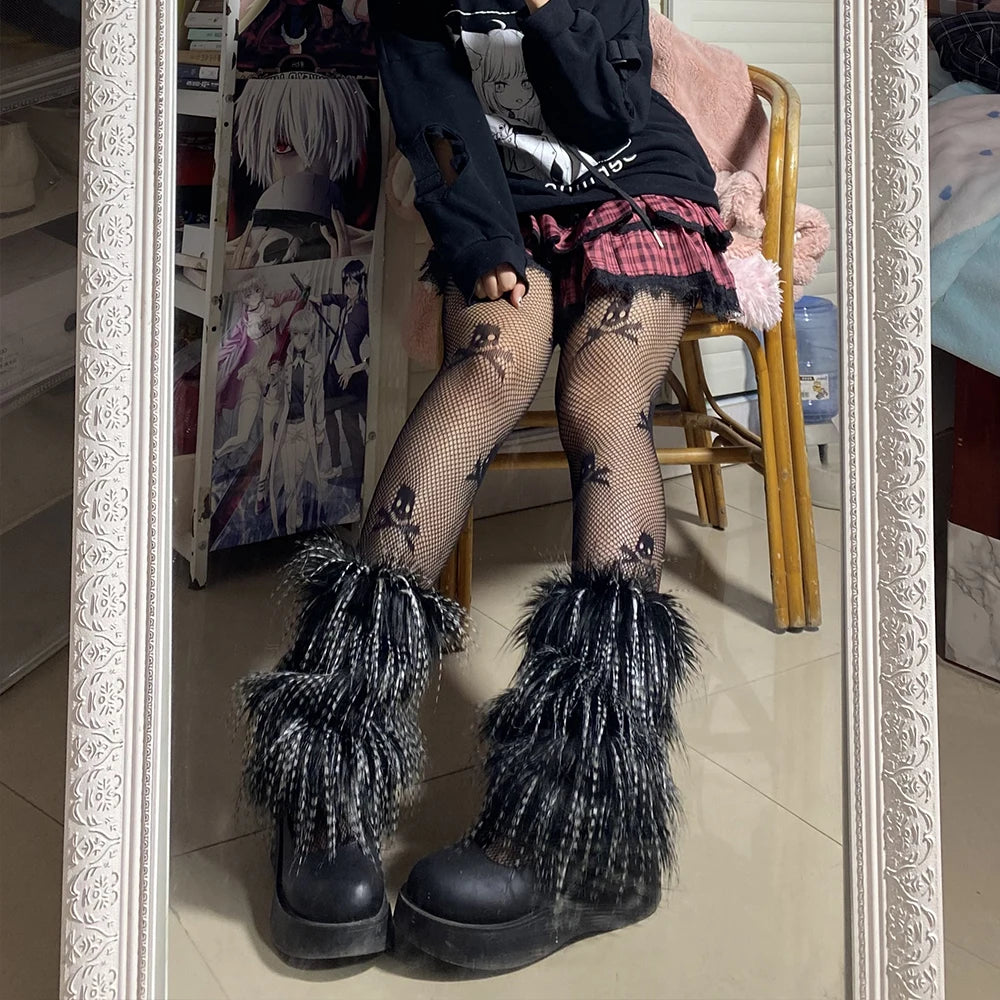 Women Faux Fur Leg Warmers